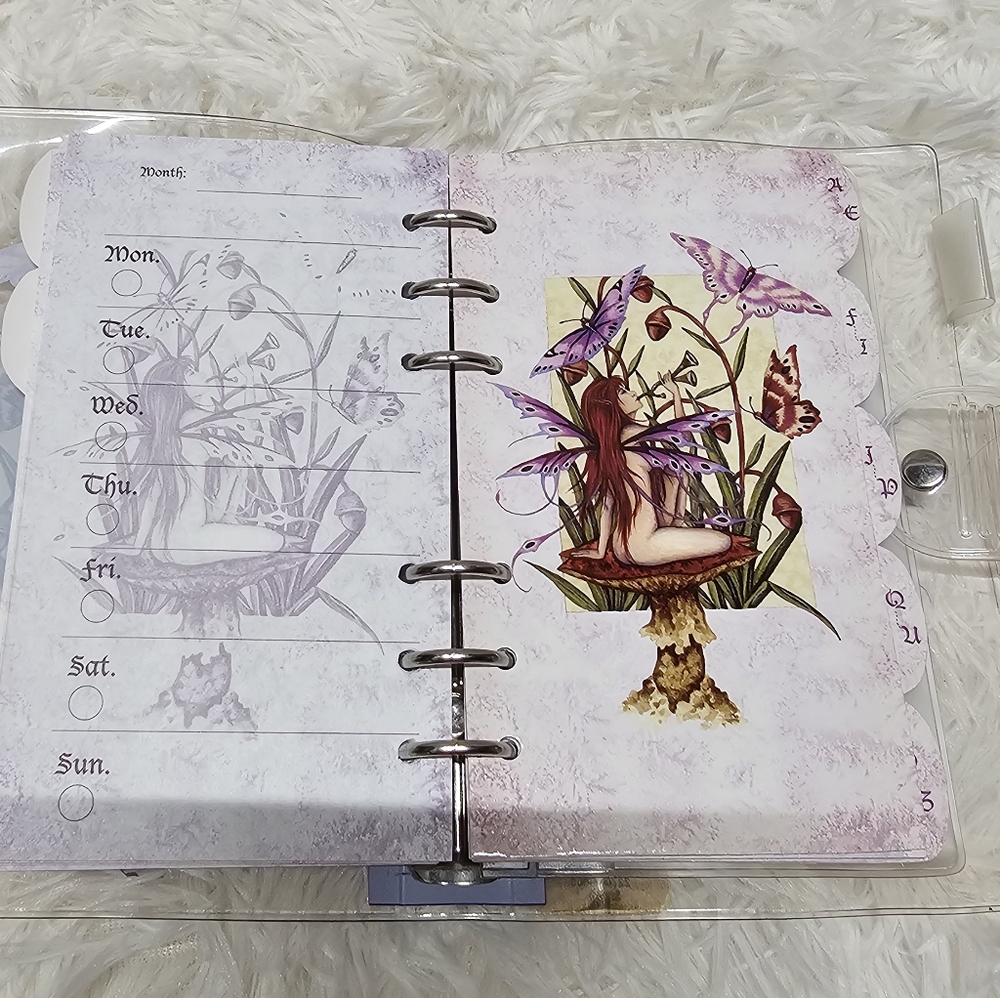 Amy Brown 2004 Music Butterfly Fairy Agenda Book Address Book Planner - Picture 5 of 8